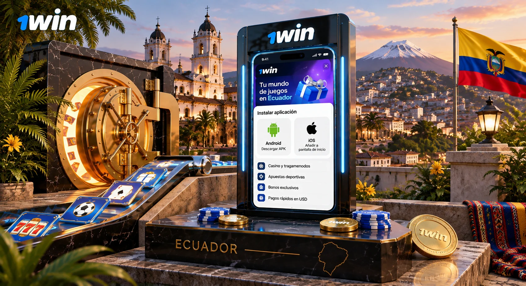 Funciones de la aplicación 1Win: casino, apuestas deportivas, bonos y pagos en USD